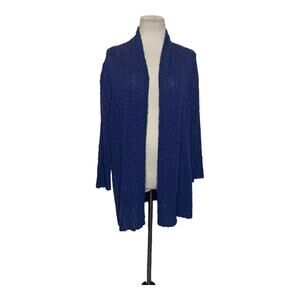 Fever blue 3/4 sleeves open front cardigan size M